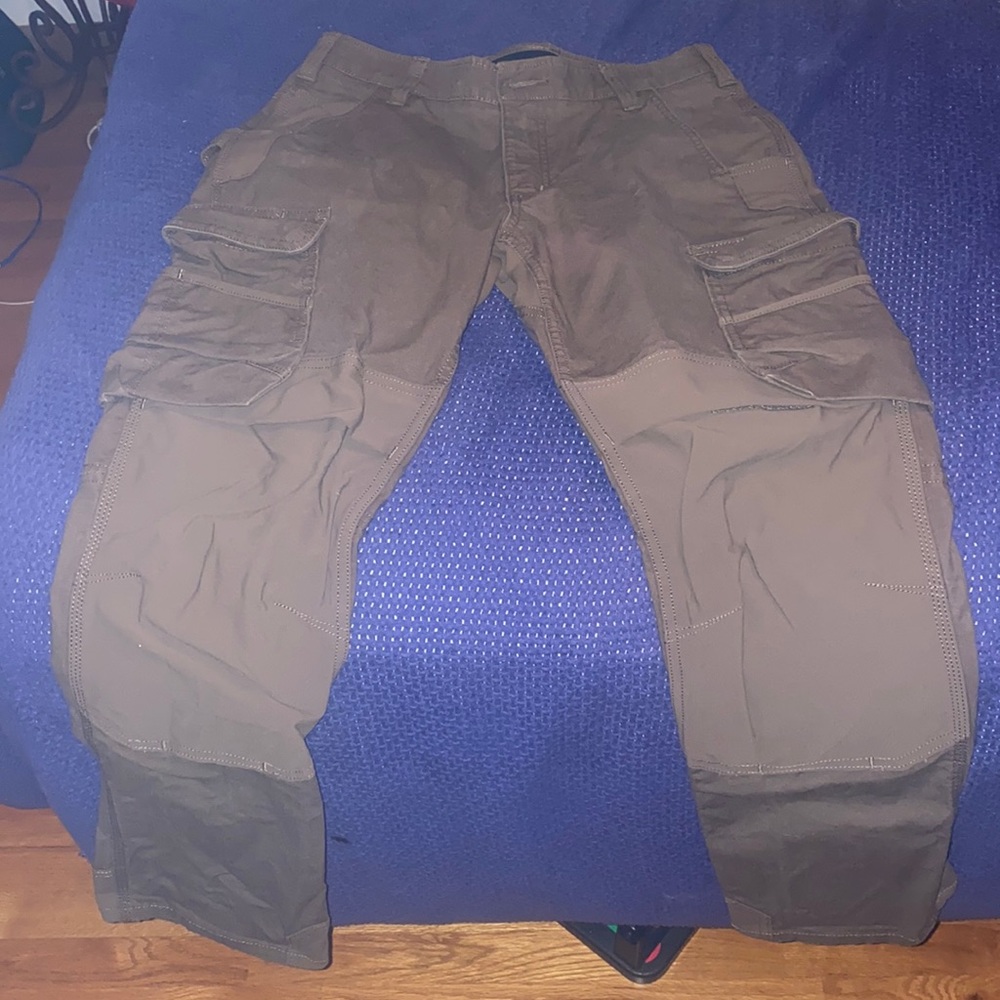 BROWN CARHART CARGO WORK PANTS